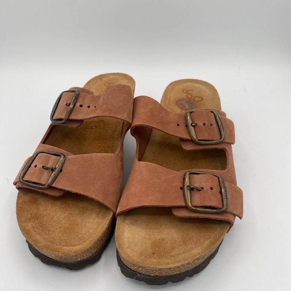 Yokono Leather/suede Cork Wedge Sandal in EU size 40-US 9.5